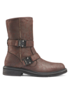 Karl Lagerfeld Men's Faux Shearling Biker Boots In Brown