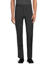 Santorelli Men's Modern Fit Crosshatch Wool Pants In Charcoal