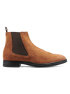 Karl Lagerfeld Men's Suede Chelsea Boots In Cognac