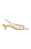Johanna Ortiz Tales Of Time Leather Sandals In Gold