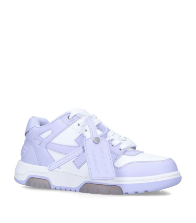Off-white Leather Out Of Office Trainers In Purple