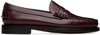 Sebago Man Loafers Cocoa Size 7 Soft Leather In Garnet A2i