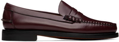 Sebago Slip-on Leather Loafers In Garnet A2i