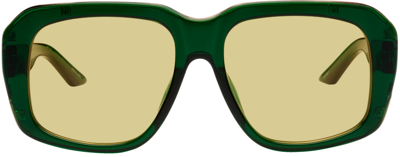 Casablanca Men's Le Monde Diplomatique 61mm Acetate & Metal Oversized Square Sunglasses In Green