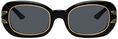 Casablanca Le Monde Diplomatique 52mm Oval Sunglasses In Black