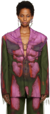 Y/PROJECT PINK & GREEN JEAN PAUL GAULTIER EDITION BLAZER