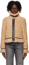 STAND STUDIO TAN AUDREY FAUX-FUR JACKET