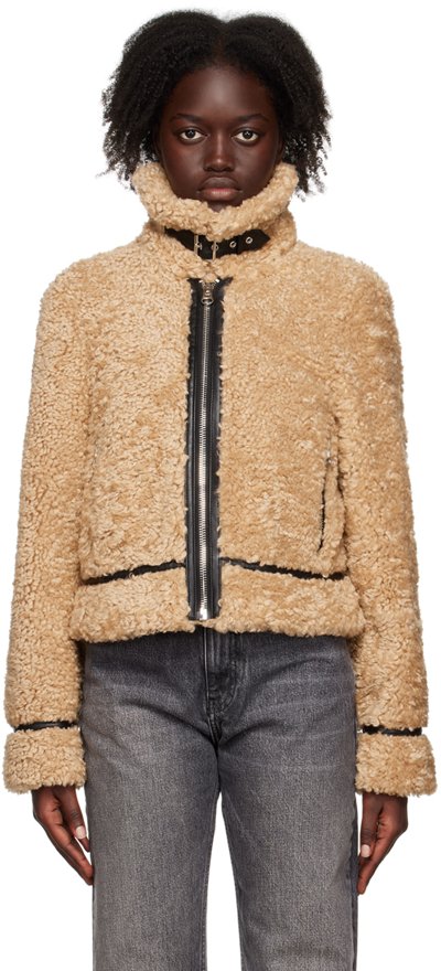 Stand Studio Audrey Faux-shearling Jacket In Brown