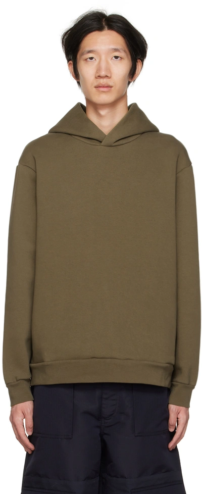 Acne Studios Cotton-blend Hoodie In Taupe Grey
