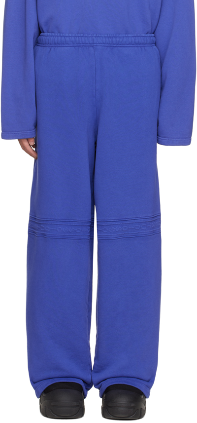 Acne Studios Blue Tape Lounge Trousers In Bce Sea Blue