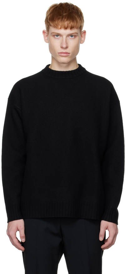 Jil Sander Black Crewneck Sweater