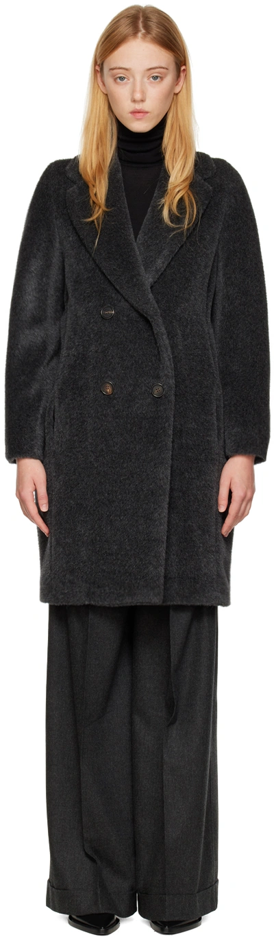 's Max Mara Roseto Alpaca And Wool-blend Coat In Black  