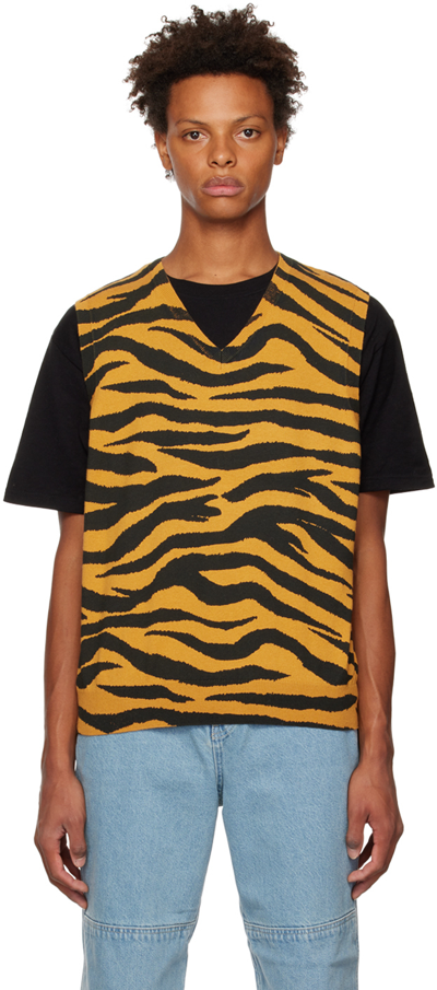 【希少！！】 Stussy Tiger Printed Sweater Vest Tiger Printed Cotton Knit トップス