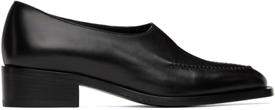Peter Do V-cut Leather Loafers In Black