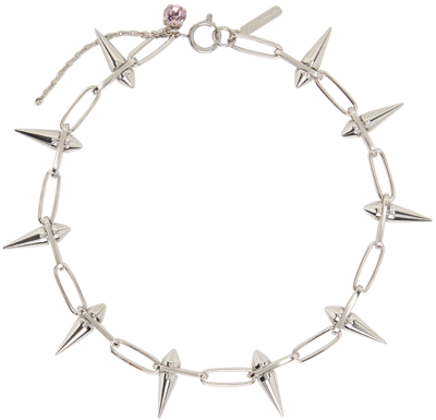 Justine Clenquet Silver Jenna Necklace In Metallic