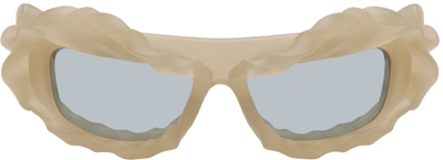 Ottolinger Gray Twisted Sunglasses In Beige