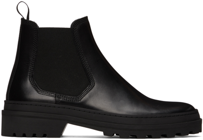 A.p.c. Black Cali Chelsea Boots In Lzz Black