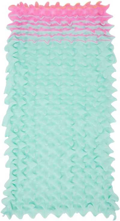 Chet Lo Ssense Exclusive Blue Spiky Scarf In Teal