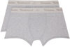 VIVIENNE WESTWOOD TWO-PACK GRAY LOGO BOXERS