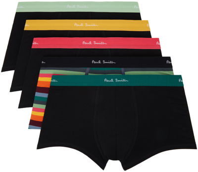 Paul Smith Five-pack Multicolor Artist Stripe Boxer Briefs In 1a Multicolour