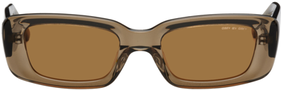 Dmy By Dmy Preston Squared Acetate Sunglasses In Olive,brown