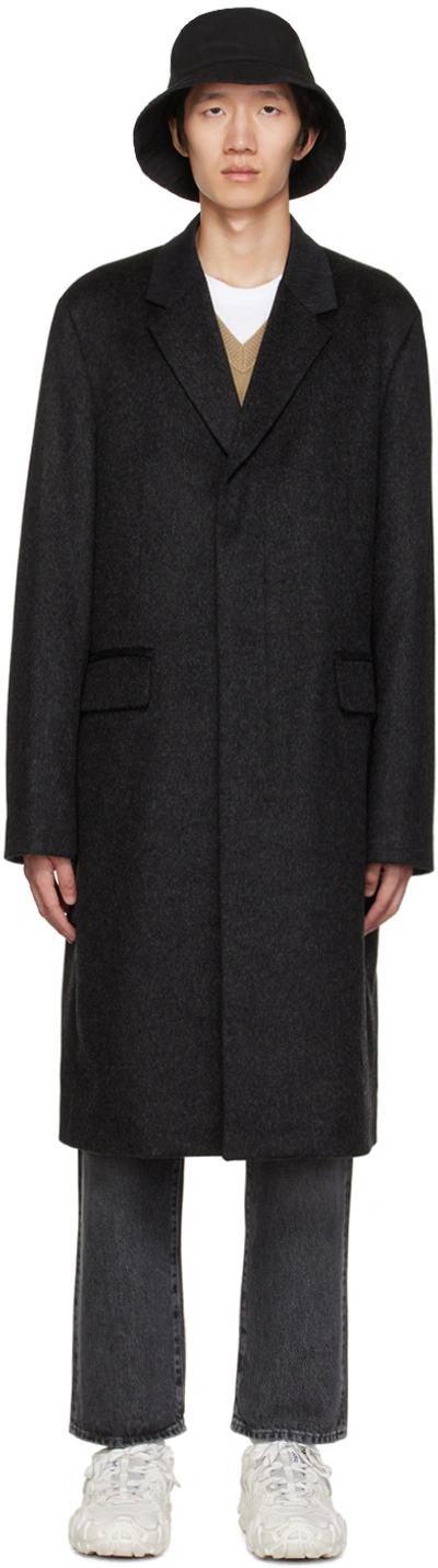 Acne Studios Orkar Single-breasted Relaxed-fit Wool And Cashmere-blend Coat In Anthracite Grey