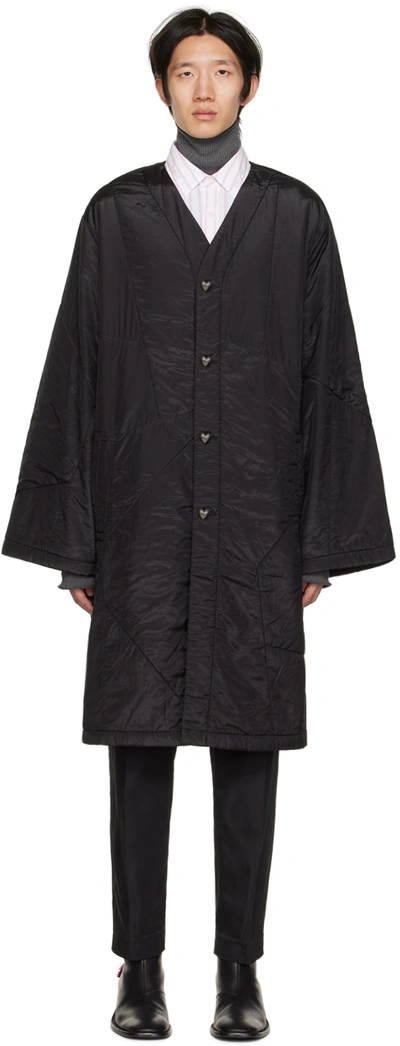 Acne Studios Black Padded Coat In 900 Black