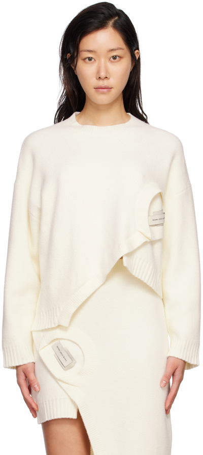 Feng Chen Wang Off-white Deconstructed Sweater