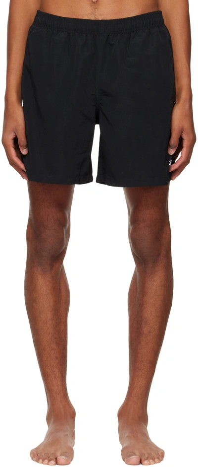 Stussy Black Nylon Bermuda Shorts