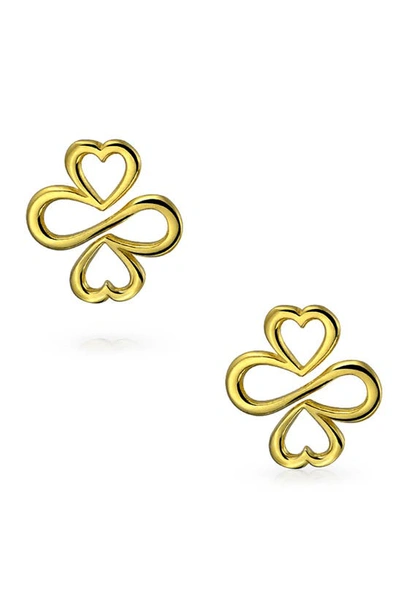 Bling Jewelry Ayllu Come Together Yellow Gold Plated Sterling Silver Stud Earrings