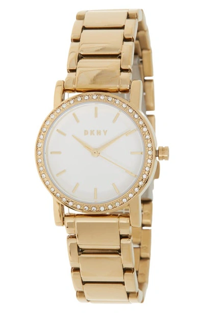 Dkny Women's Soho Gold-tone Stainless Steel Bracelet Watch 29mm