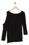 Go Couture Cold Shoulder Top In Black