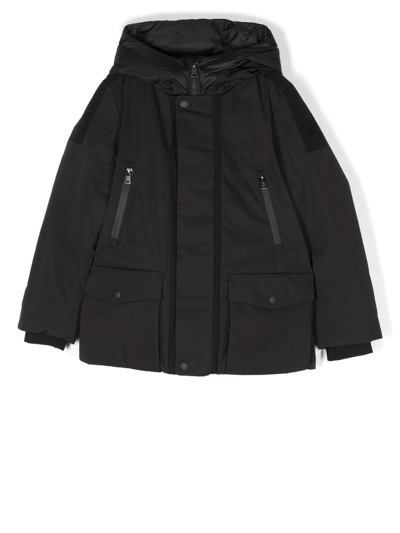 Woolrich Kids' Expedition Hooded Jacket In Black