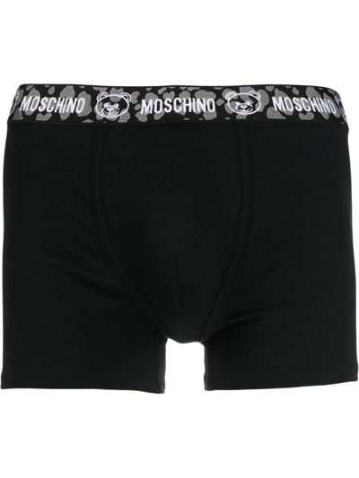 Moschino Logo Band Boxer Shorts In Black