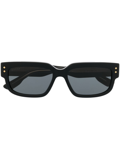 Gucci Rectangle-frame Tinted Sunglasses In Black