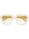 GUCCI SQUARE-FRAME TINTED SUNGLASSES