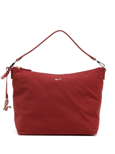 Agnès B. Logo-lettering Tote Bag In Red