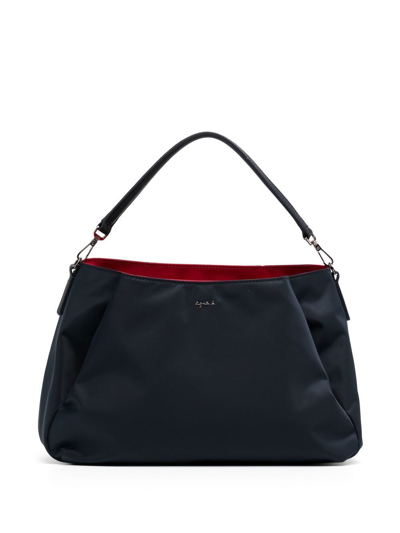 Agnès B. Logo-plaque Shoulder Bag In Blue