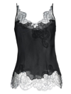 CARINE GILSON LACE-DETAIL SILK CAMI TOP