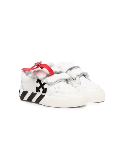 Off-white Kids' Off White Sneakers Bianche In Pelle Di Vitello Bambino