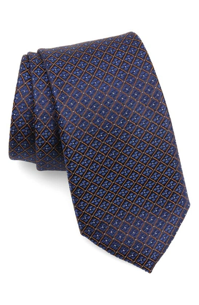 Nordstrom Edwin Neat Silk Tie In Navy