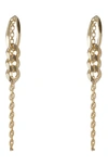 ARGENTO VIVO STERLING SILVER CURB CHAIN LINK POST BACK EARRINGS