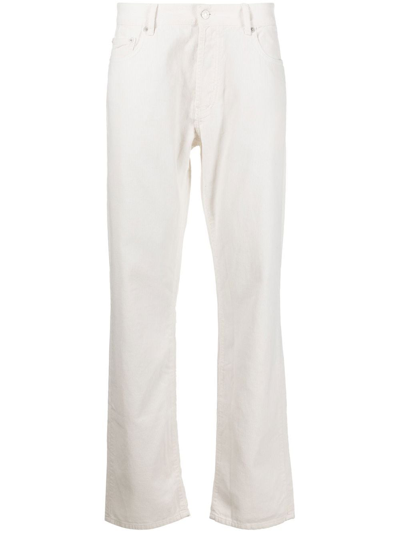 Officine Generale James Corduroy Straight-leg Trousers In Neutrals