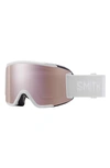 Smith Squad 180mm Chromapop™ Snow Goggles In White Vapor / Rose Gold Mirror