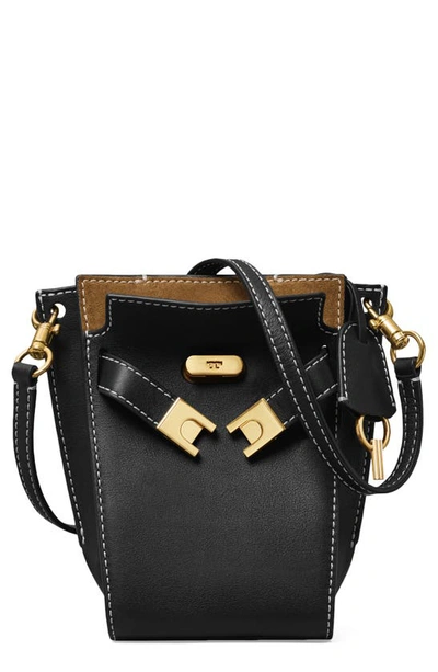Tory Burch Lee Radziwill Petite Bucket List Bag In Black