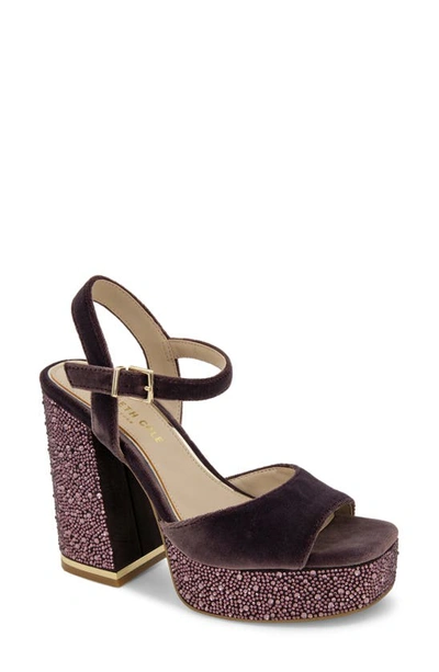 Kenneth Cole New York Dolly Crystal Womens Evening Pump Heels In Purple