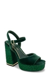 Kenneth Cole New York Women's Dolly Crystal Platform Sandals Women's Shoes In Green