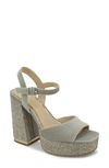 Kenneth Cole New York Women's Dolly Crystal Platform Sandals In Silver