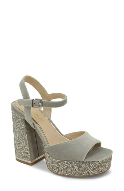 Kenneth Cole New York Women's Dolly Crystal Platform Sandals In Silver