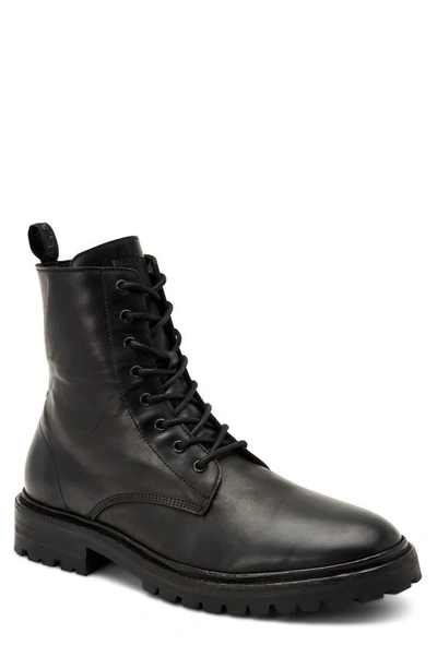 Allsaints Tobias Plain Toe Boot In Black Leather